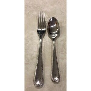 Gorham Madeline Stainless Dinner Fork Big Spoon Glossy Flatware Discontinued